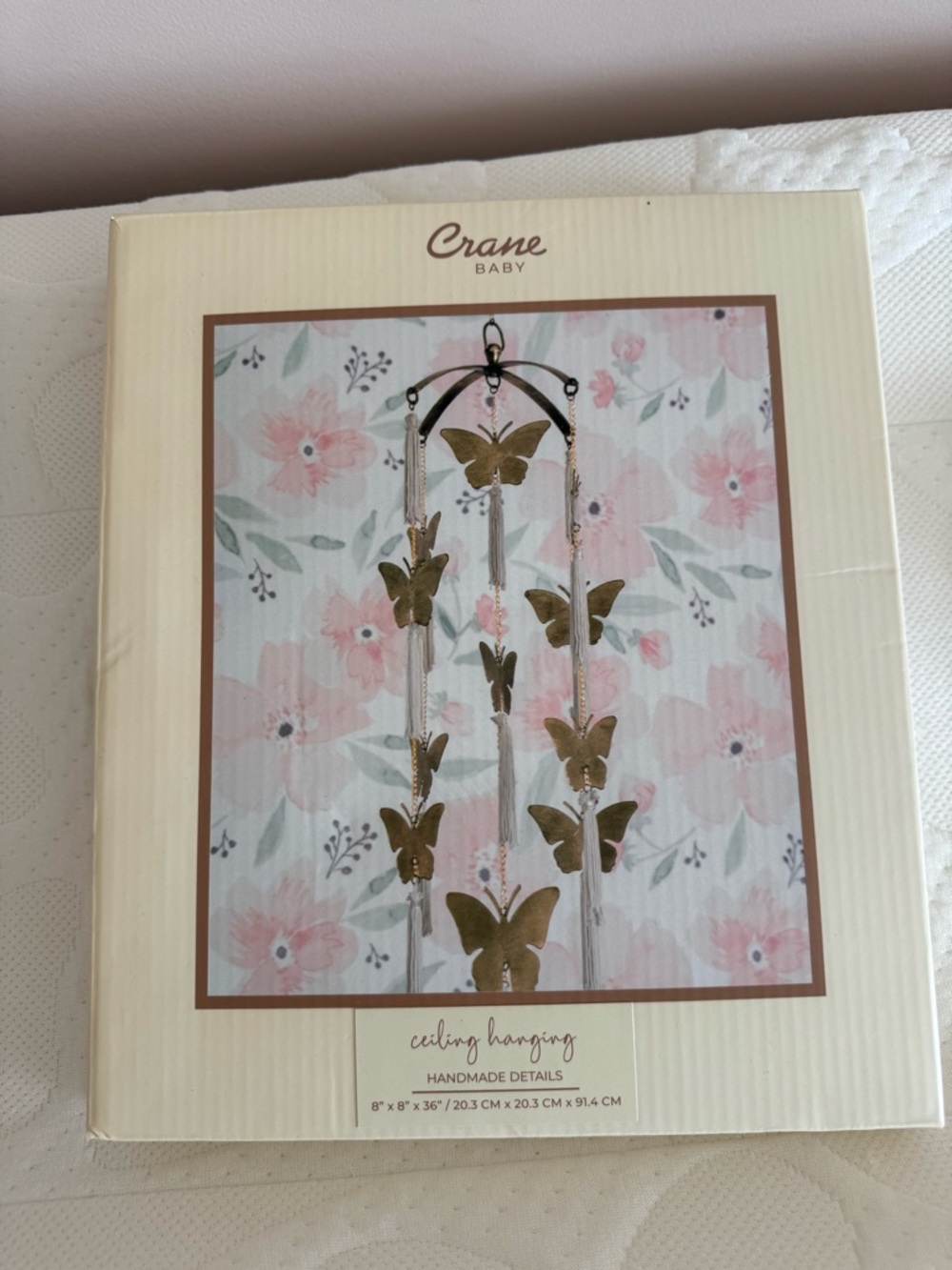 Pink and Gold Butterfly Ceiling Mobile